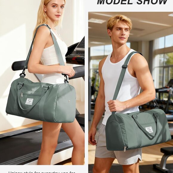 Gym Bag Womens,Travel Duffel Carry on Bag Sport Tote Bag Weekend Overnight Bag - Picture 9 of 9